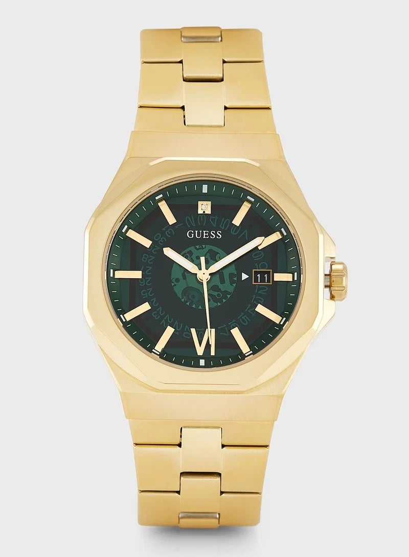 GUESS Emperor Men's Analog Quartz Stainless Steel Gold Watch GW0573G2 - Image 1